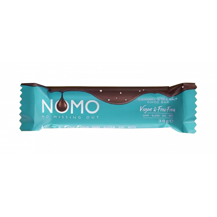 BBE 09/22 Nomo Caramel & Sea Salt Chocolate bar 38g